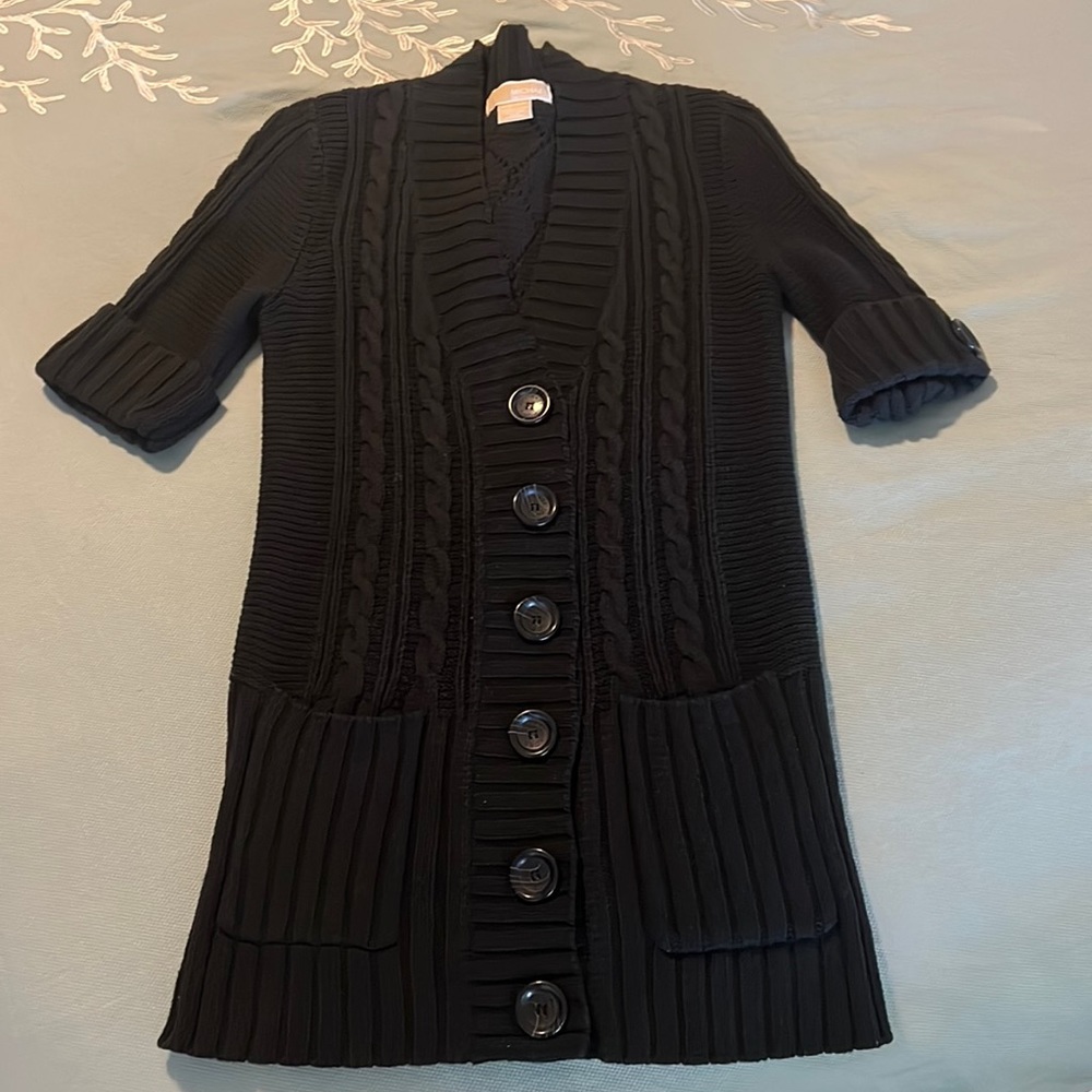 Michael by Michael kors long black button sweater